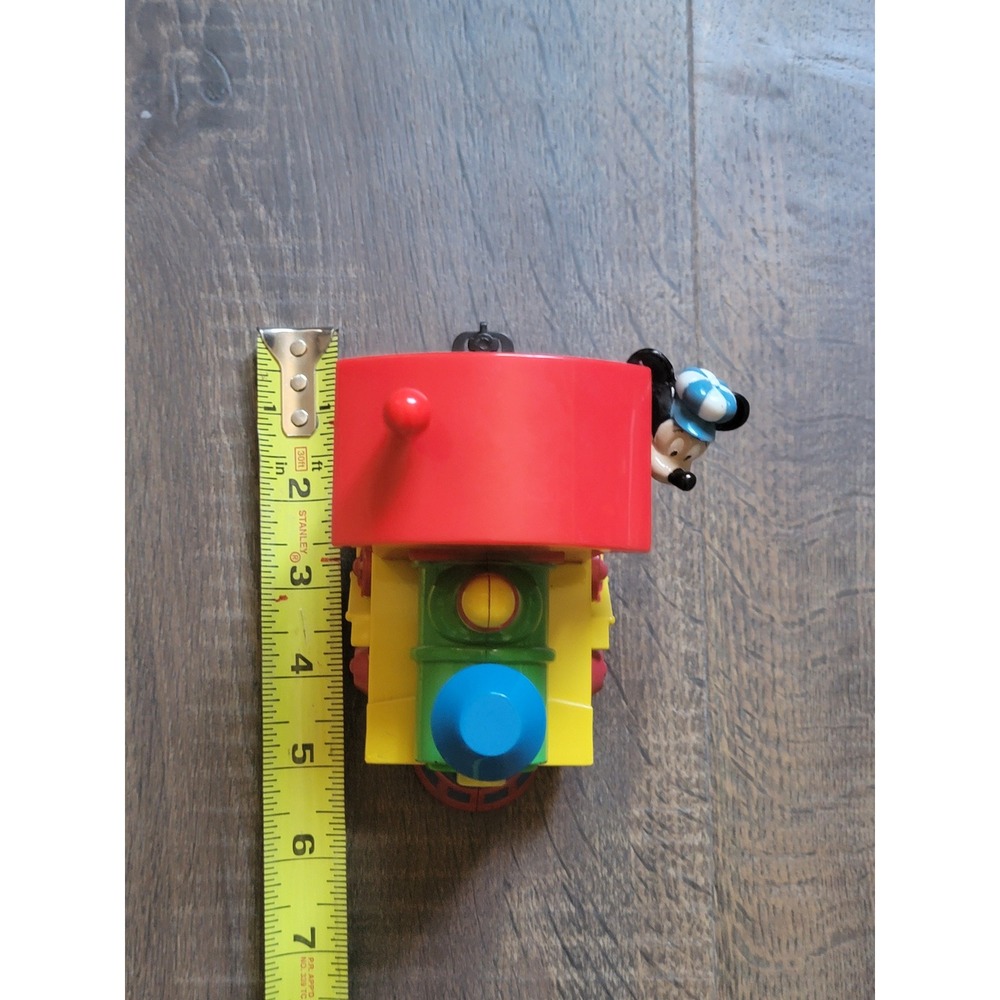 Vintage Mickey Mouse Train Engine Toy Red Yellow‎ Green Blue Disney